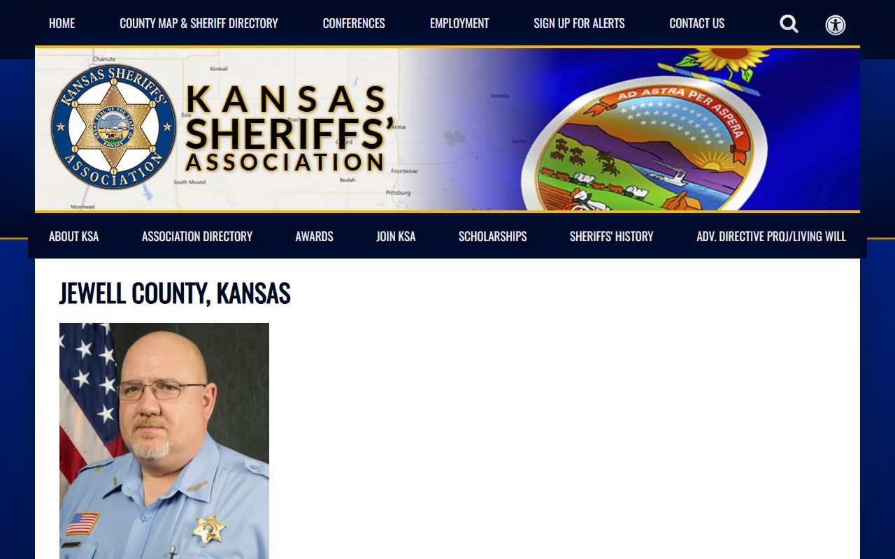 Jewell County inmate population sheriff facility contact screenshot